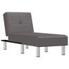 vidaXL Chaiselongue Grau Kunstleder