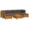 vidaXL 7 stk. Outdoor-Sofagarnitur Massivholz Akazie Braun