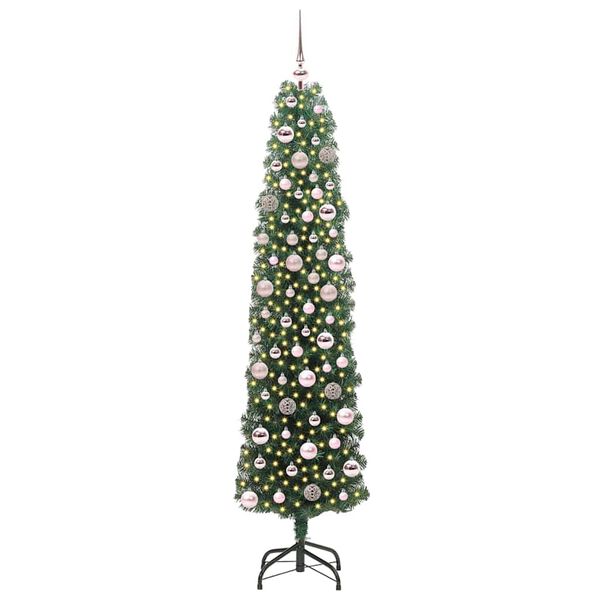 vidaXL K&uuml;nstlicher Weihnachtsbaum mit 300 LEDs mit St&auml;nder Gr&uuml;n 180 cm