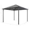 vidaXL Gartenpavillon mit Vorhang Aluminium 3×3 m Schwarz