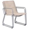 vidaXL 4-tlg. Garten-Lounge-Set Stoff und Stahl Creme