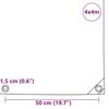 vidaXL Plane 650g / m&sup2; Beige 4 x 4 m Canvas mit PVC-Beschichtung