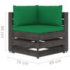 vidaXL 6-tlg. Garten-Lounge-Set mit Kissen Grau Impr&auml;gniertes Holz