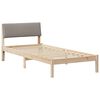 vidaXL Bettgestell Braun und Taupe 90 x 200 cm Massivholz Kiefer