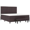 vidaXL Boxspringbett mit Matratze Dunkelbraun 180 x 200 cm Stoff