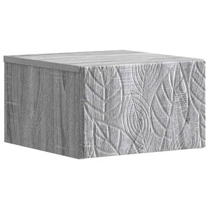 vidaXL Wandmontierter Beistelltisch Grau Sonoma 34,5 x 33 x 20 cm