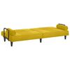 vidaXL Schlafsofa mit Armlehnen Gelb Samt
