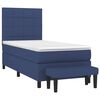 vidaXL Boxspringbett mit Matratze Blau 80x200 cm Stoff