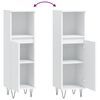 vidaXL Badschrank Weiß 30x30x100 cm Holzwerkstoff