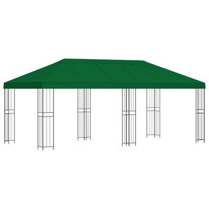 vidaXL Pavillon mit Seitenw&auml;nden 6 x 3 m Gr&uuml;n Polyester und Stahl 190