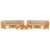 vidaXL 6-tlg. Paletten-Lounge-Set Honigbraun Imprägniertes Kiefernholz