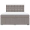 vidaXL Boxspringbett mit Matratze Taupe 200x200 cm Stoff