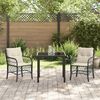 vidaXL Garten Essgruppe mit Kissen 3 pcs Hellgrau Poly-Rattan