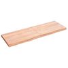 vidaXL Waschtischplatte Hellbraun 120x40x(2-4) cm Massivholz Behandelt