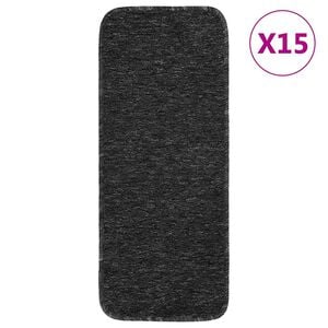 vidaXL Antirutsch Stufenmatten 15 Stk. 60x25 cm Anthrazit Rechteckig