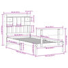 vidaXL Massivholzbett mit Regal ohne Matratze 90x190 cm Kiefer
