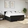 vidaXL Boxspringbett mit Matratze Schwarz 200x200 cm Stoff