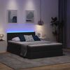 vidaXL Bett mit Stauraum und LED Schwarz 140 x 200 cm Polyester