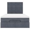 vidaXL Ottoman-Bett mit Matratzen Dunkelgrau 120x190 cm Samt