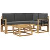 vidaXL Outdoor-Sofagarnitur mit Kissen 5 pcs Wei&szlig; und Anthrazit