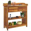 vidaXL Garten-Schrank Natur 93 x 41,5 x 98 cm Massivholz Akazie