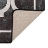 vidaXL Teppich Waschbar Schwarz und Wei&szlig; 80x150 cm Rutschfest