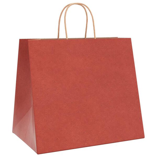 vidaXL Papiertragetaschen 50 Stk. mit Henkeln Rot 32x22x28 cm