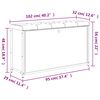 vidaXL Schuhbank mit Klappe Schwarz 102x32x56 cm