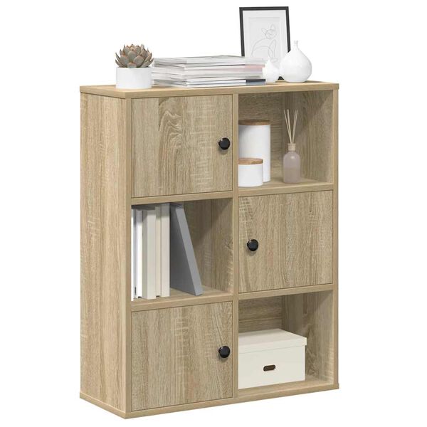 vidaXL Bücherregal Sonoma-Eiche 60x24x76,5 cm Holzwerkstoff