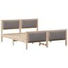 vidaXL Bettgestell Braun und Taupe 160 x 200 cm Massivholz Kiefer
