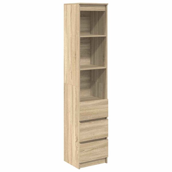vidaXL Highboard Sonoma-Eiche 37,5x35x180 cm Holzwerkstoff