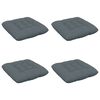 vidaXL Sitzkissen VIANEN 4 stk. 100 % Polyester Blau 50 x 50 x 12 cm
