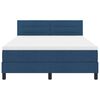 vidaXL Boxspringbett mit Matratze mit LED Blau 140 x 200 cm Stoff
