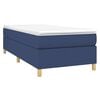 vidaXL Boxspringbett mit Matratze Blau 90x190 cm Stoff