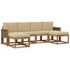 vidaXL Outdoor-Sofagarnitur 6 stk. Natur und Beige Polyester