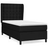 vidaXL Boxspringbett mit Matratze Schwarz 80x200 cm Stoff