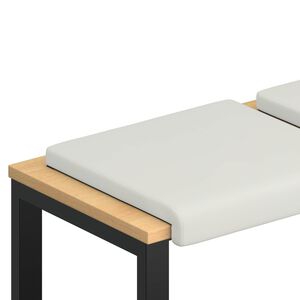 vidaXL Bankkissen 4 stk. Kunstleder Wei&szlig; Tiefe 35 cm