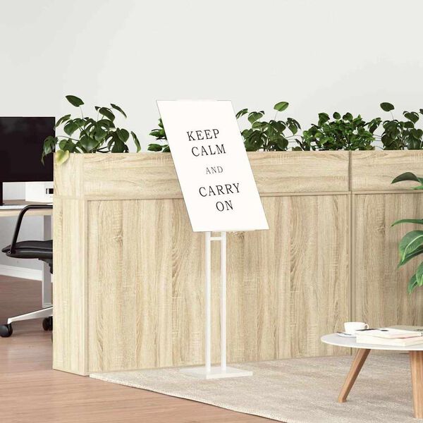 vidaXL Messest&auml;nde Wei&szlig; 26,5 x 26,5 x 127 cm Stahl