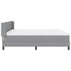 vidaXL Boxspringbett mit Matratze Hellgrau 200 x 180 cm Polyester