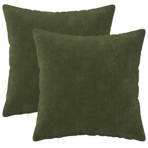 vidaXL Kissenbezug 2 pcs HEERLEN Gr&uuml;n 30 x 30 cm Mikrofaser Fleece