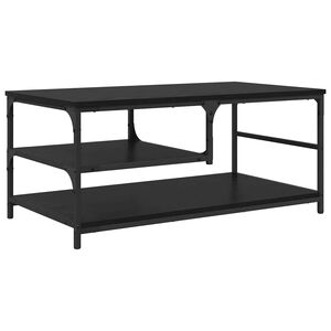 vidaXL Couchtisch Schwarz Eichen-Optik 90 x 49 x 40 cm Holzwerkstoff