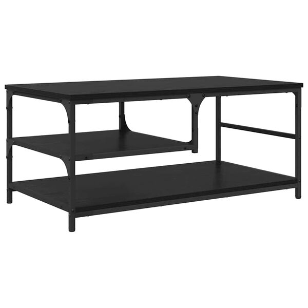 vidaXL Couchtisch Schwarz Eichen-Optik 90 x 49 x 40 cm Holzwerkstoff