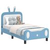 vidaXL Kinderbettgestell mit Kopfteil Blau 80 x 160 cm PU