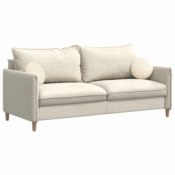 vidaXL Sitzkissen 2 pcs Creme Ø 30 cm Cordstoff