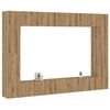 vidaXL 8-tlg. TV-Schrank-Set Wandmontage Artisan-Eiche Holzwerkstoff