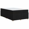 vidaXL Bettrahmen mit Matratze Schwarz 120 x 200 cm Stoff