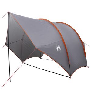 vidaXL Heck-Awnings wasserfest Grau und Orange 405 x 280 x 220 cm