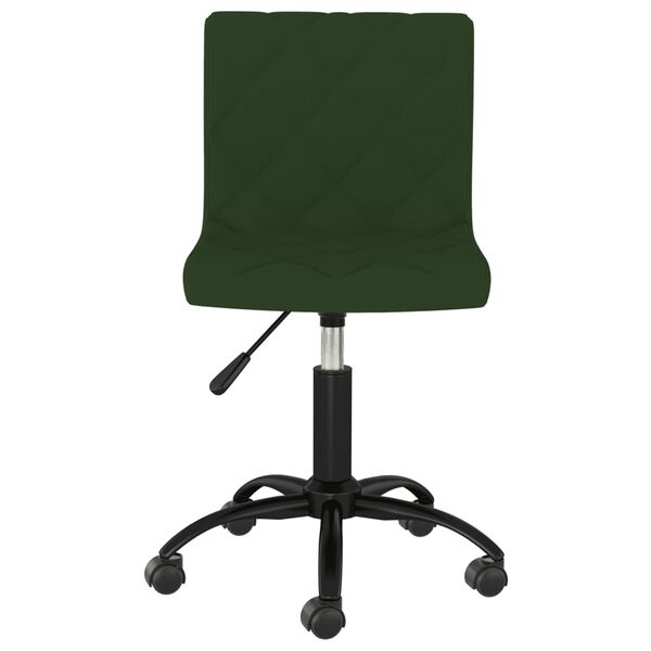 vidaXL Esszimmerst&uuml;hle 2 Stk. Drehbar Dunkelgr&uuml;n Samt