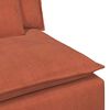 vidaXL Modulares Sofa Endmodul mit Armlehne Kissen Rot Orange 100 cm