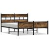 vidaXL Bettgestell ohne Matratze R&auml;uchereiche 140x190 cm Holzwerkstoff